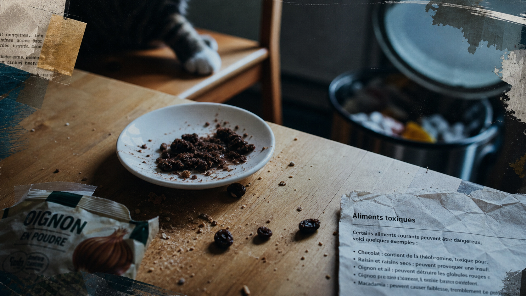 Aliments toxiques pour les chats : chocolat, raisin, ail et réflexes d’urgence