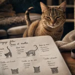 Chat et comportement : chat qui vous suit, yeux et queue, nuit