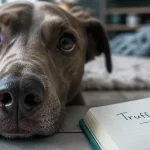 Chien truffe froide : truffe humide et fraîche près du carrelage froid