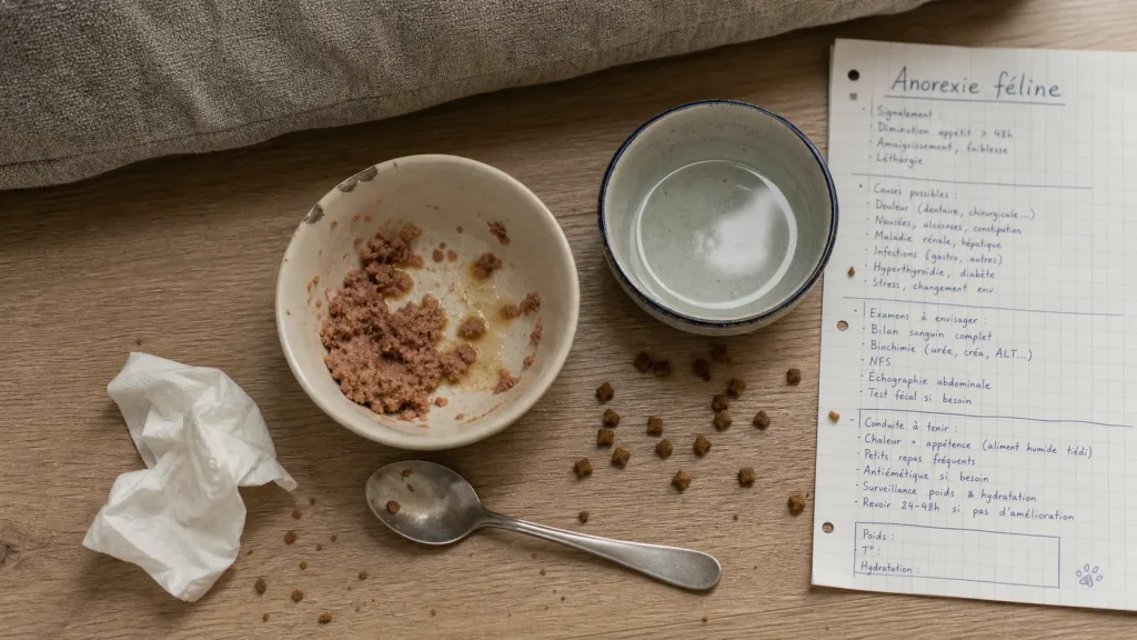 Chat qui ne mange plus : fin de vie, lipidose hépatique et signes d’urgence