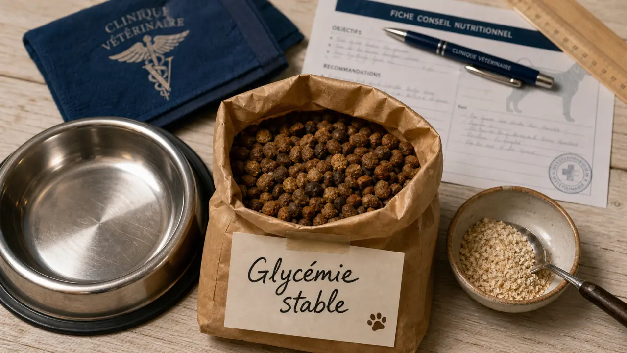 Croquettes pour chien diabétique, gamme vétérinaire : repères de choix