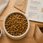 Croquettes pour chien fido sans colorants en bol et sachet