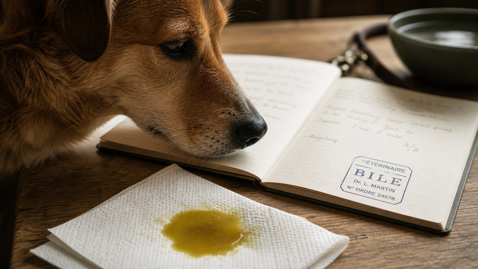 Mon chien vomit de la bile, bile quand l’estomac est vide