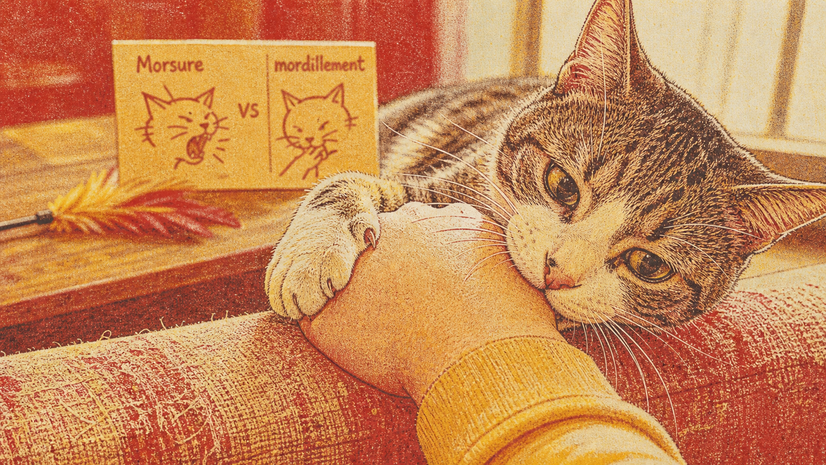 Pourquoi mon chat me mordille : jeu ou affection