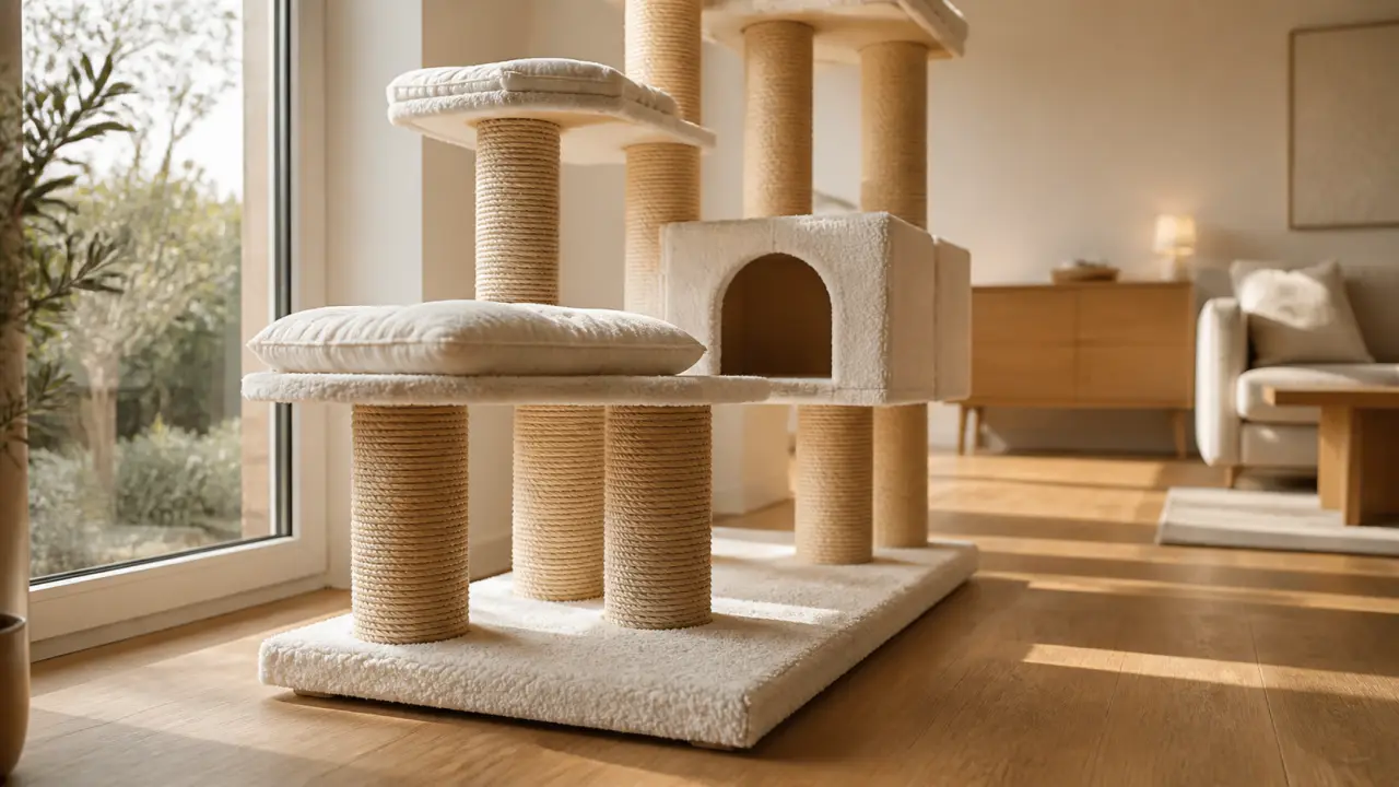 Arbre a chat grand XL avec base lourde et plateformes larges