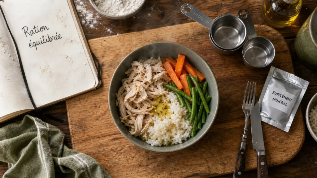 Recettes maison pour chien : portions justes, aliments à éviter et ration équilibrée