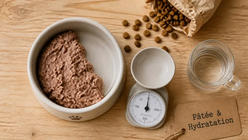 Pâtée pour chat tous les jours : hydratation, bi-nutrition et erreurs à éviter