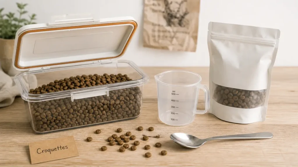Croquettes chien : le rangement qui garde la fraîcheur, limite les odeurs et facilite le dosage