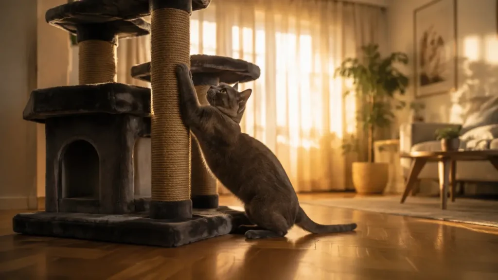 Arbre à chat gris : comment choisir un modèle stable, utile et discret