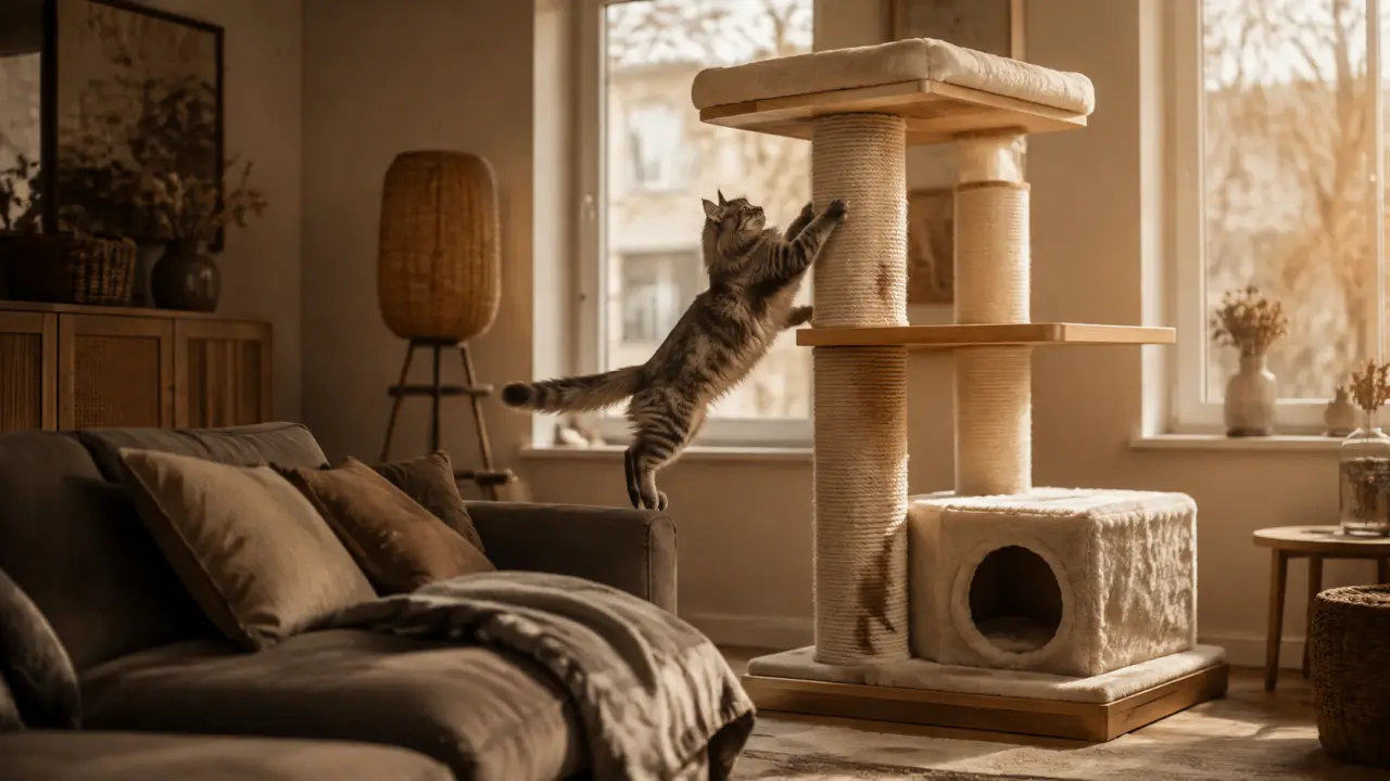 Arbre a chat xl stable avec socle large et sisal