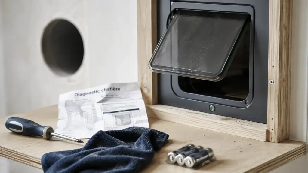 Chatière SureFlap ne fonctionne plus : piles, puce ou moteur, le bon diagnostic