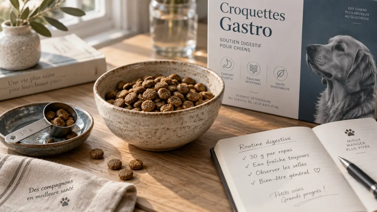 Croquettes gastro intestinal chien en bol, croquettes vétérinaires