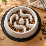 Gamelle anti glouton chien avec reliefs pour ralentir le repas