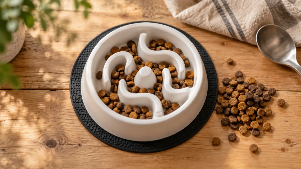 Gamelle anti glouton chien avec reliefs pour ralentir le repas