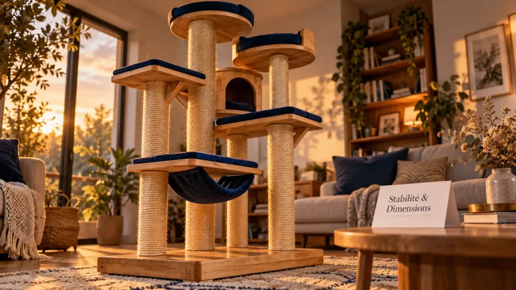 Arbre à chat géant : des plateformes larges avant des sommets vertigineux