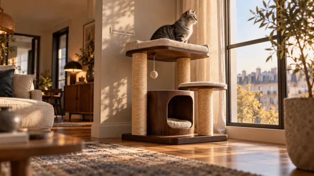 Arbre à chat : stable, bien placé, et vos rideaux respirent enfin