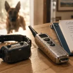 Collier electrique chien et télécommande, réglage sur table