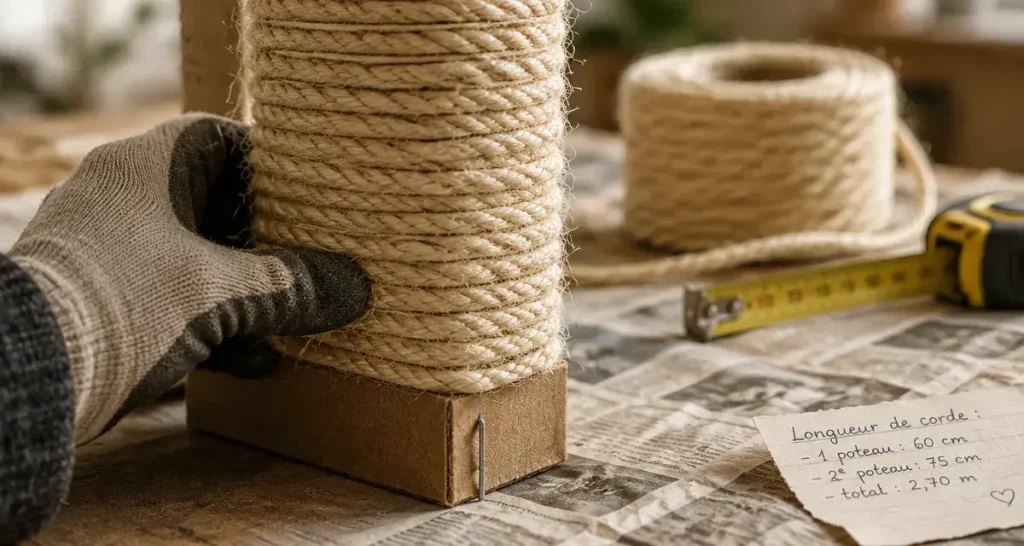 Corde pour arbre à chat : le sisal de 8 à 10 mm pour un poteau durable